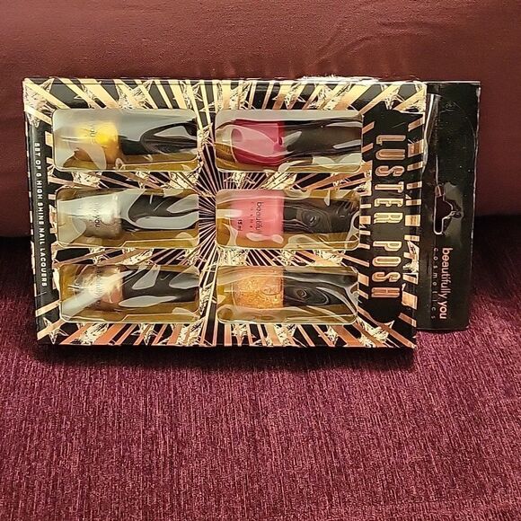 BRAND NEW BEAUTIFULLY YOU COSMETICS LUSTER POSH SETS OF 6   SHINE NAIL LACQUERS - Picture 5 of 9